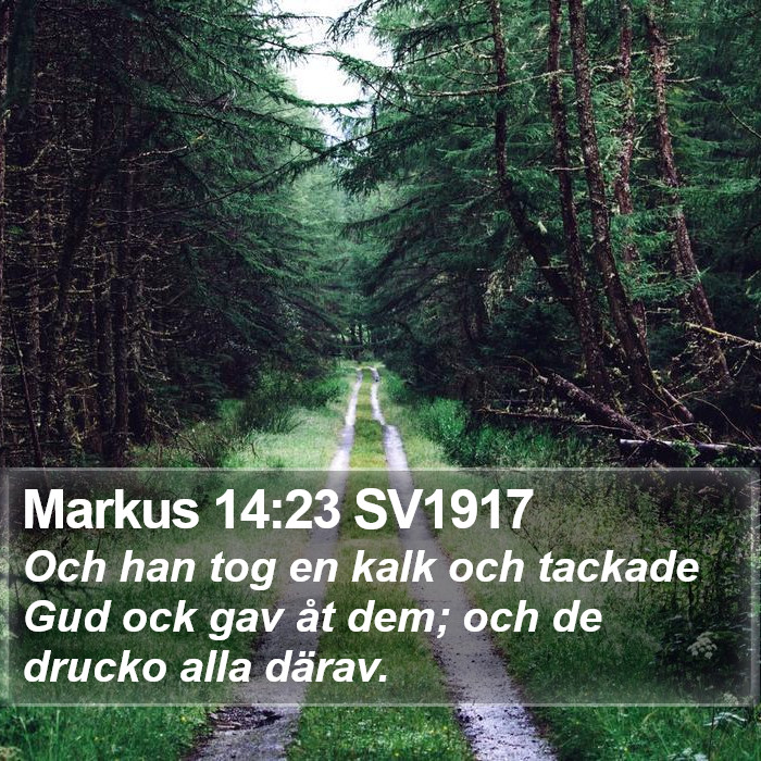 Markus 14:23 SV1917 Bible Study