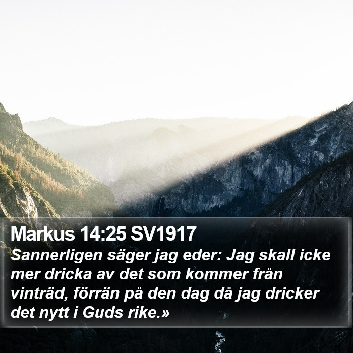 Markus 14:25 SV1917 Bible Study