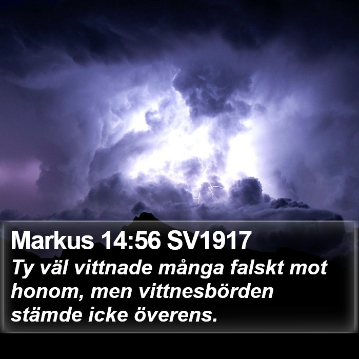 Markus 14:56 SV1917 Bible Study