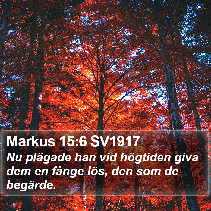 Markus 15:6 SV1917 Bible Study