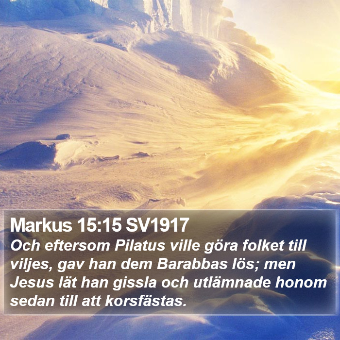 Markus 15:15 SV1917 Bible Study