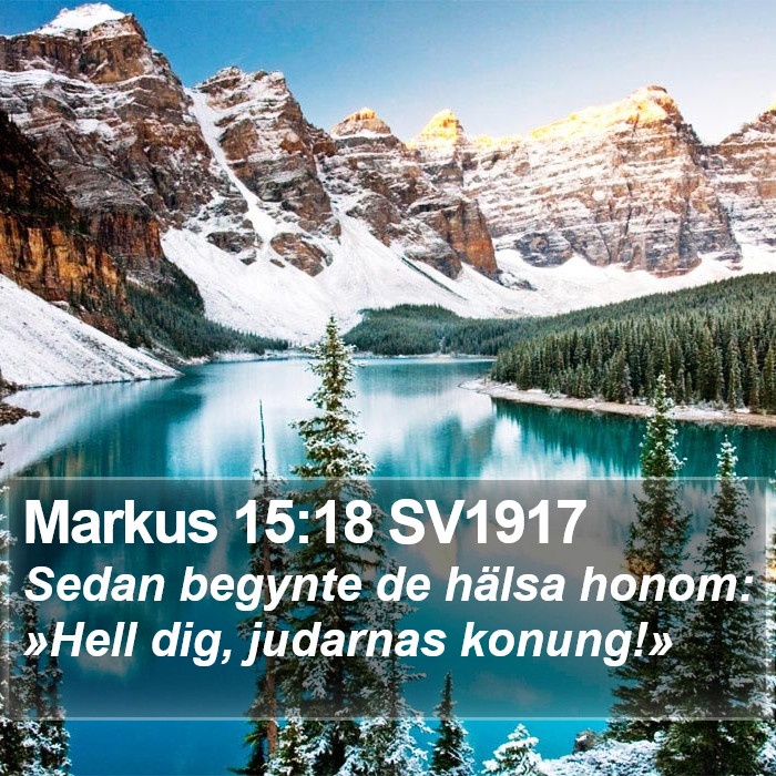 Markus 15:18 SV1917 Bible Study