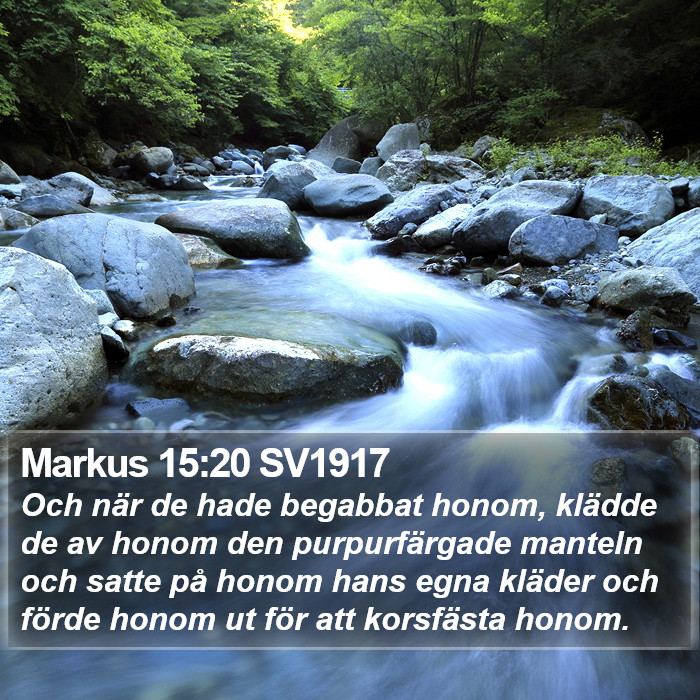 Markus 15:20 SV1917 Bible Study