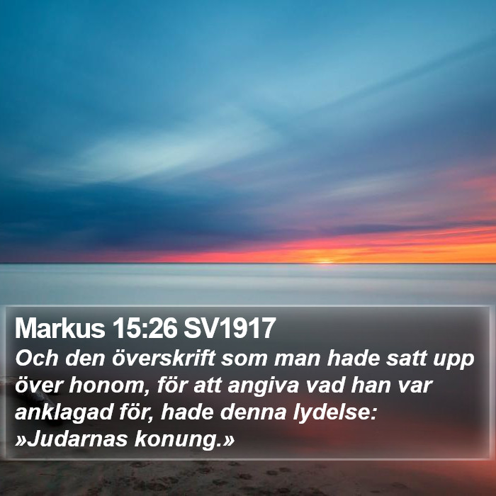 Markus 15:26 SV1917 Bible Study