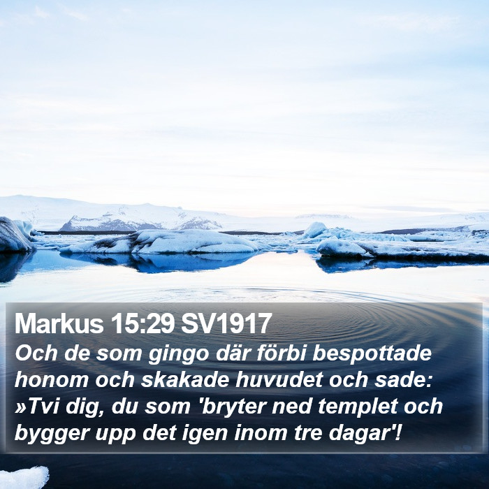 Markus 15:29 SV1917 Bible Study