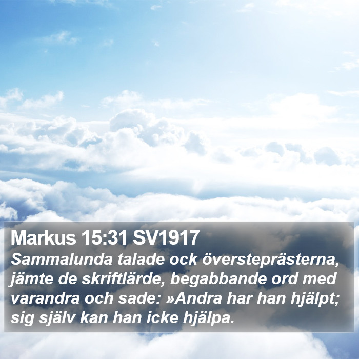 Markus 15:31 SV1917 Bible Study