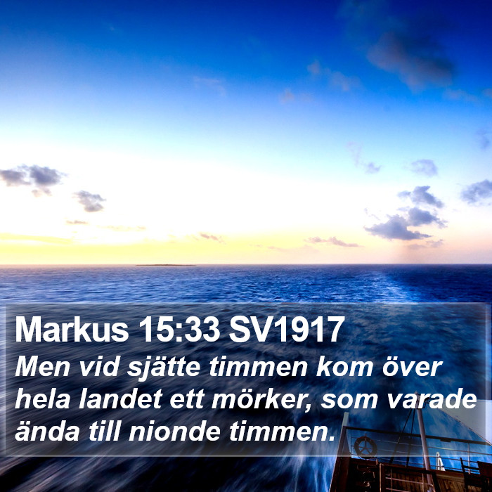 Markus 15:33 SV1917 Bible Study