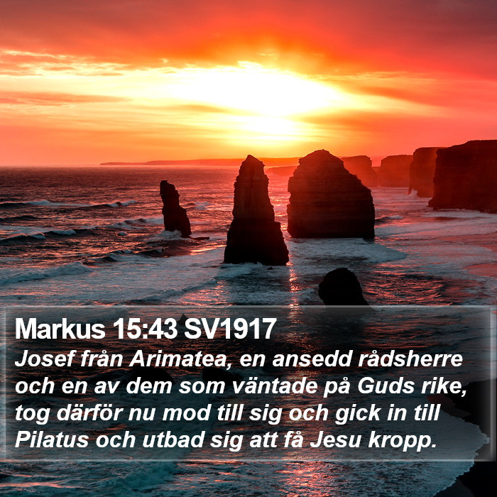 Markus 15:43 SV1917 Bible Study