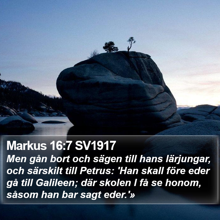 Markus 16:7 SV1917 Bible Study