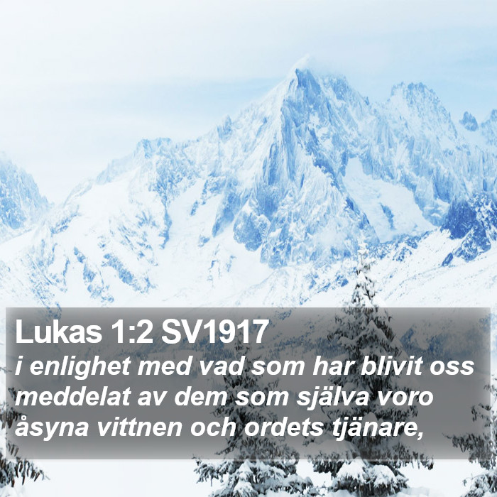 Lukas 1:2 SV1917 Bible Study