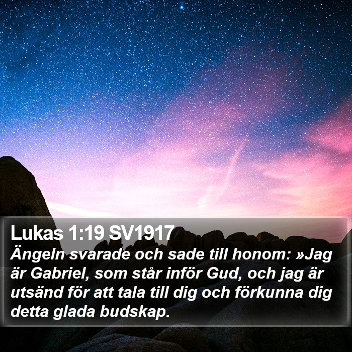 Lukas 1:19 SV1917 Bible Study