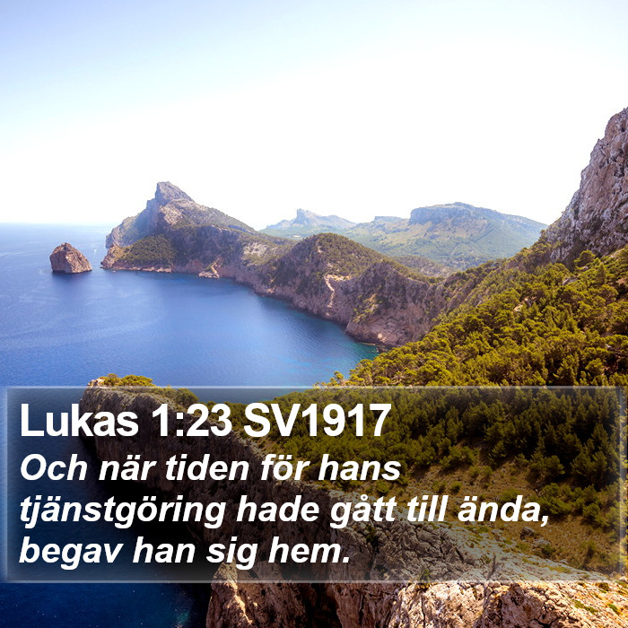 Lukas 1:23 SV1917 Bible Study