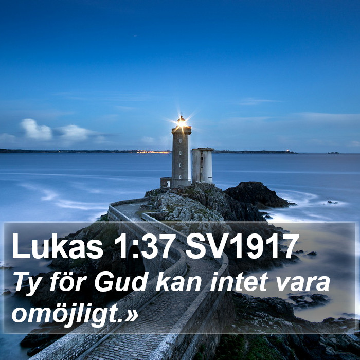 Lukas 1:37 SV1917 Bible Study