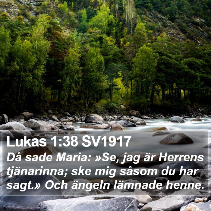 Lukas 1:38 SV1917 Bible Study