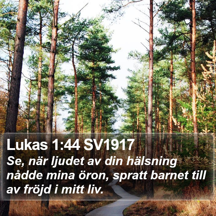 Lukas 1:44 SV1917 Bible Study