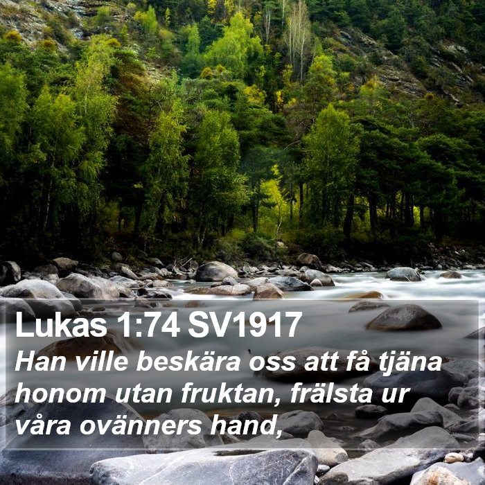 Lukas 1:74 SV1917 Bible Study