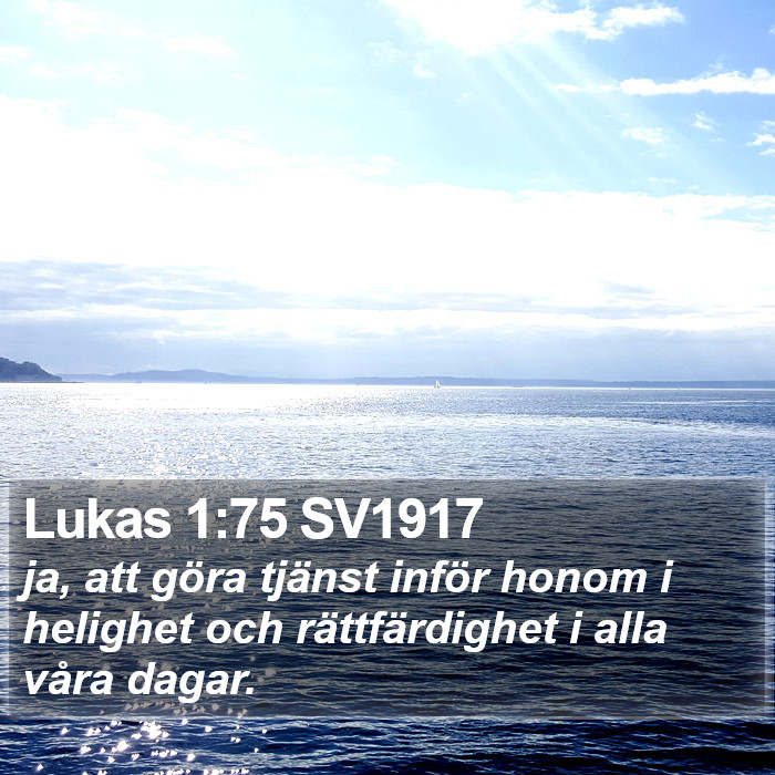 Lukas 1:75 SV1917 Bible Study