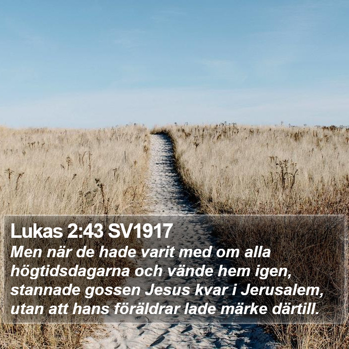 Lukas 2:43 SV1917 Bible Study