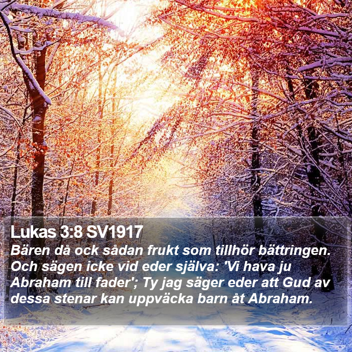 Lukas 3:8 SV1917 Bible Study