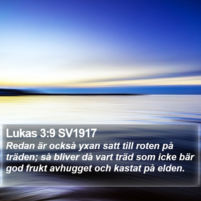 Lukas 3:9 SV1917 Bible Study