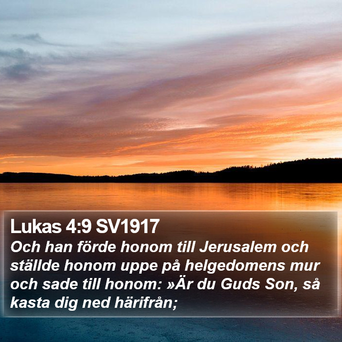 Lukas 4:9 SV1917 Bible Study