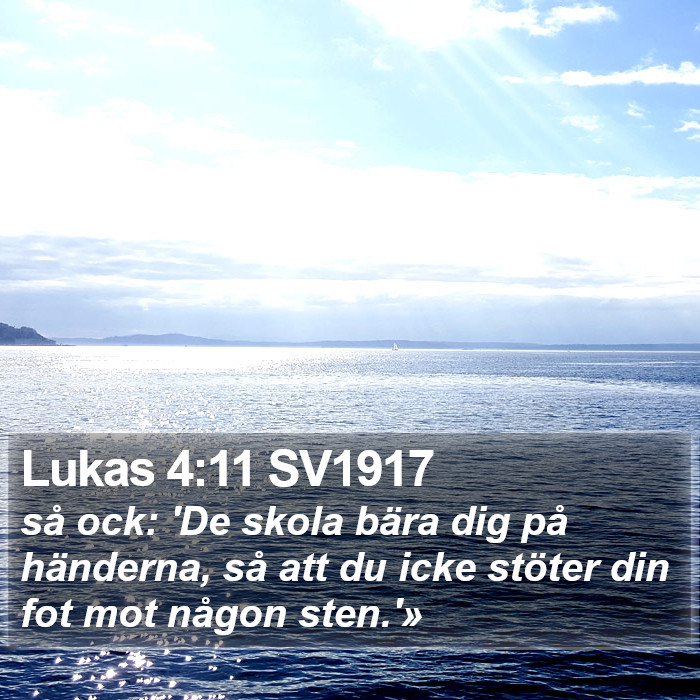 Lukas 4:11 SV1917 Bible Study