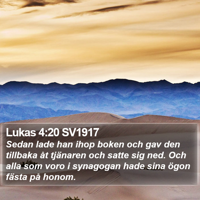 Lukas 4:20 SV1917 Bible Study