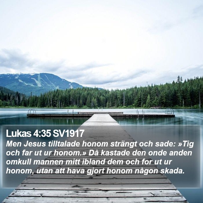 Lukas 4:35 SV1917 Bible Study