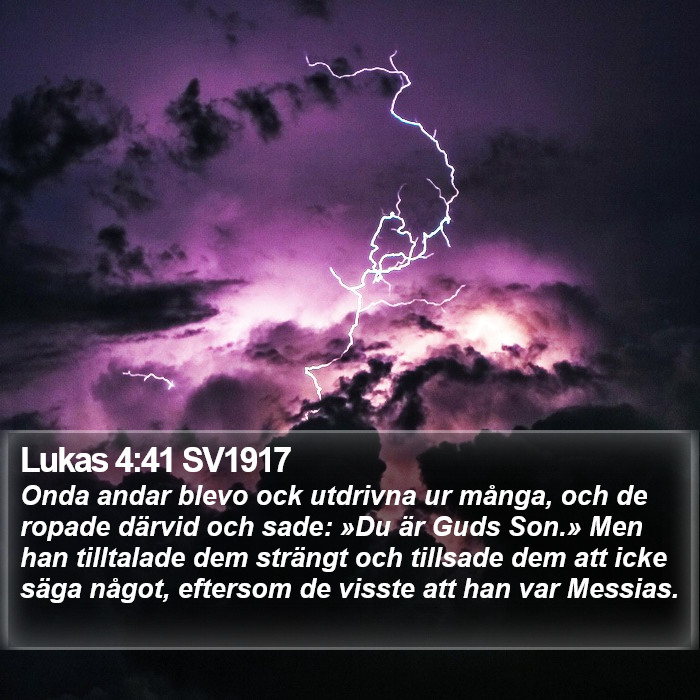 Lukas 4:41 SV1917 Bible Study