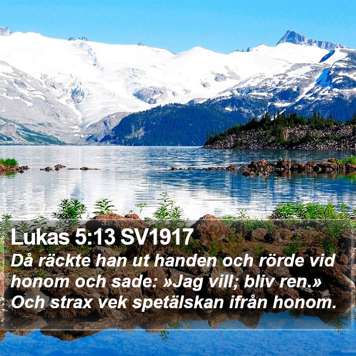 Lukas 5:13 SV1917 Bible Study