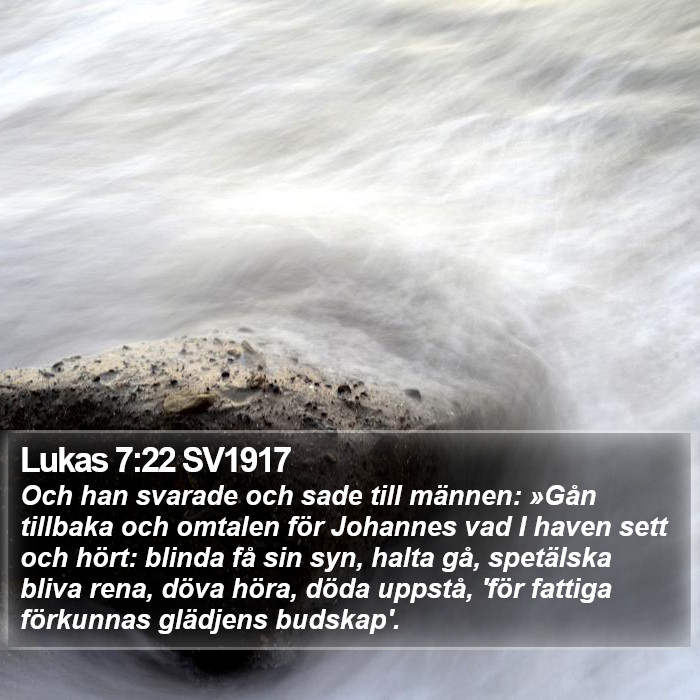 Lukas 7:22 SV1917 Bible Study