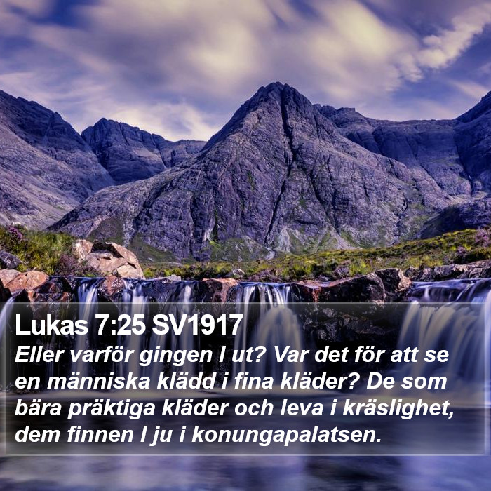 Lukas 7:25 SV1917 Bible Study