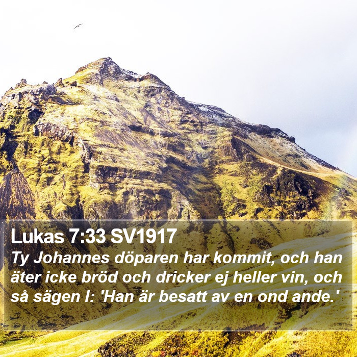 Lukas 7:33 SV1917 Bible Study