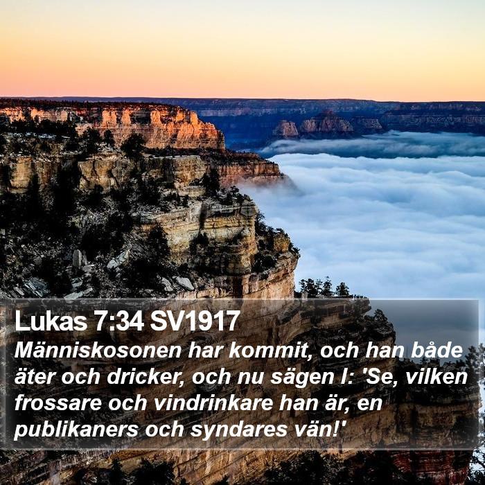 Lukas 7:34 SV1917 Bible Study