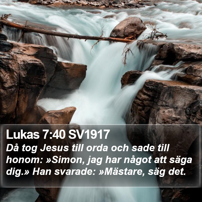 Lukas 7:40 SV1917 Bible Study