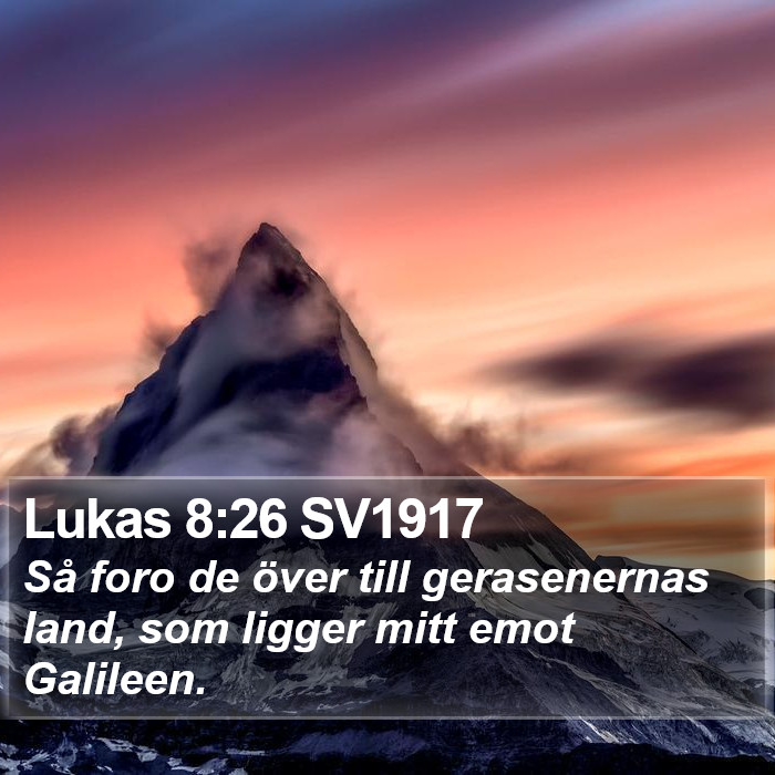 Lukas 8:26 SV1917 Bible Study