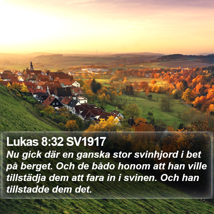 Lukas 8:32 SV1917 Bible Study