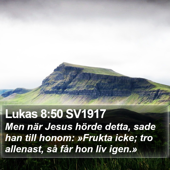 Lukas 8:50 SV1917 Bible Study