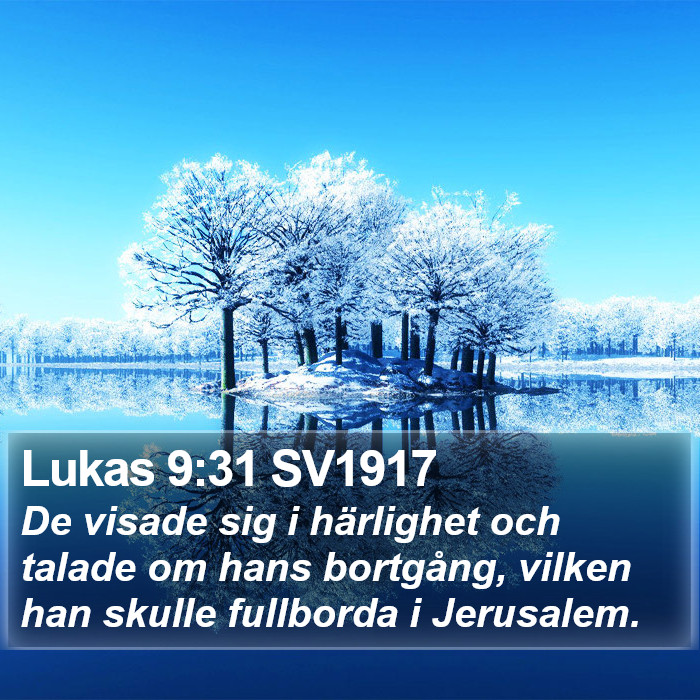 Lukas 9:31 SV1917 Bible Study