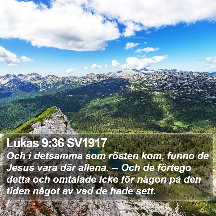 Lukas 9:36 SV1917 Bible Study