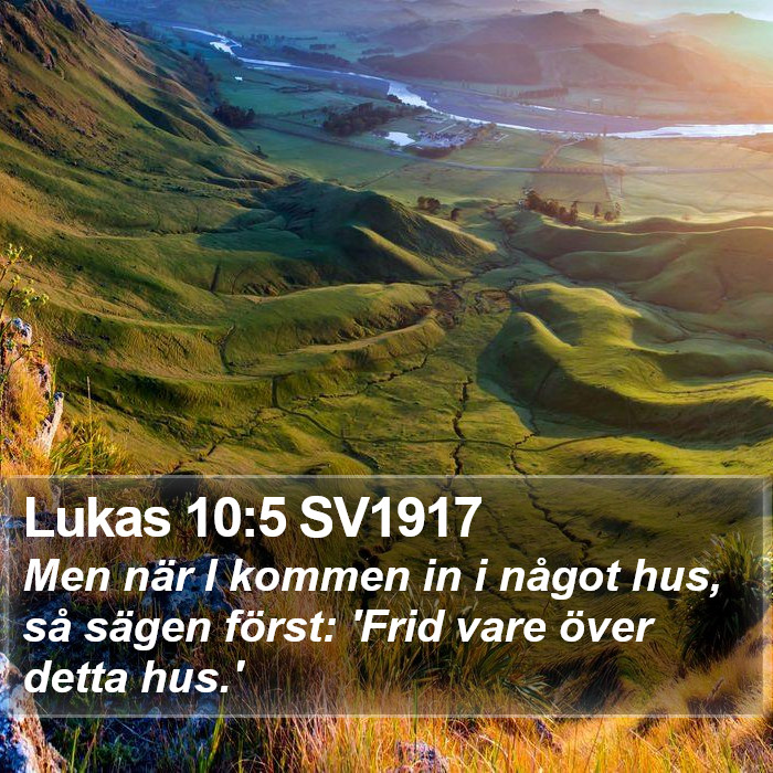 Lukas 10:5 SV1917 Bible Study