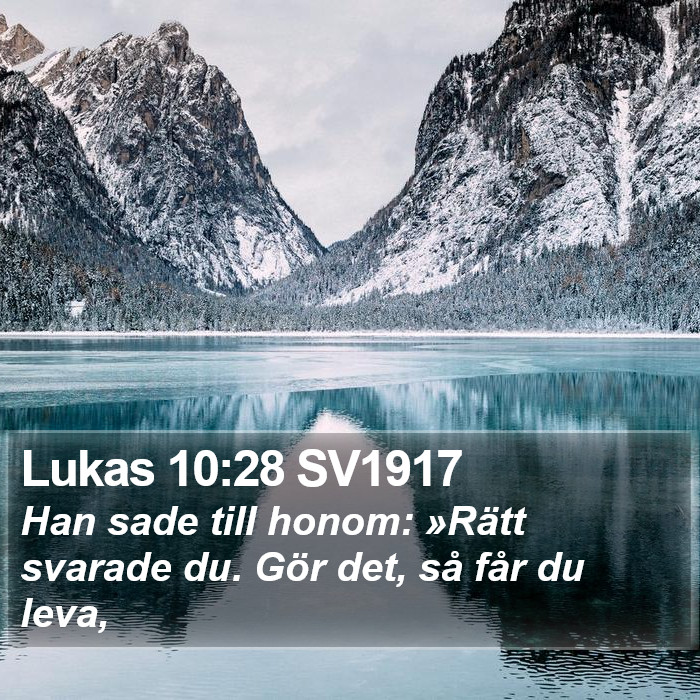 Lukas 10:28 SV1917 Bible Study