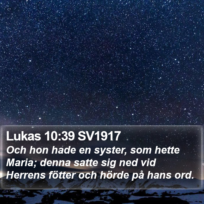 Lukas 10:39 SV1917 Bible Study