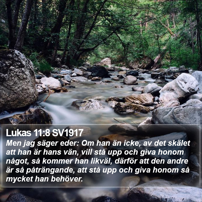 Lukas 11:8 SV1917 Bible Study