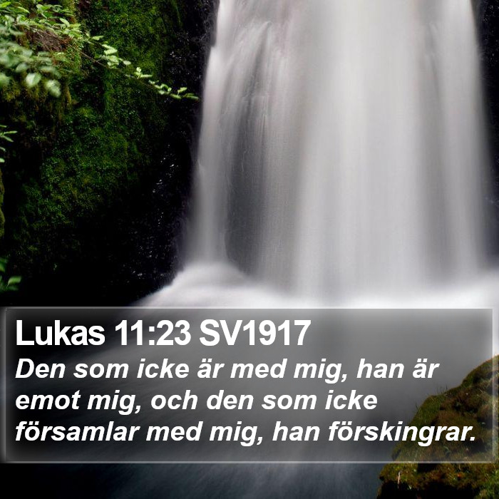 Lukas 11:23 SV1917 Bible Study