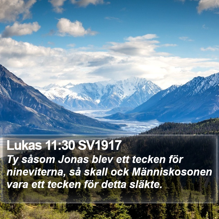 Lukas 11:30 SV1917 Bible Study