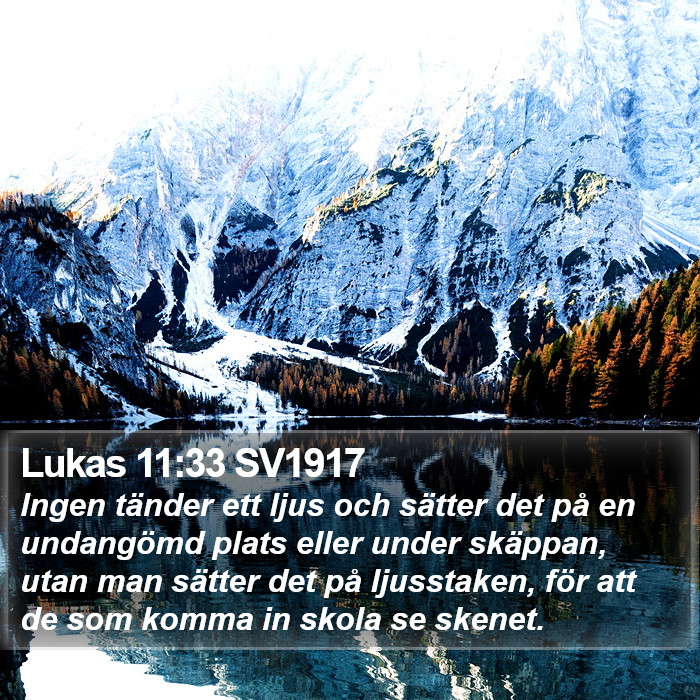 Lukas 11:33 SV1917 Bible Study