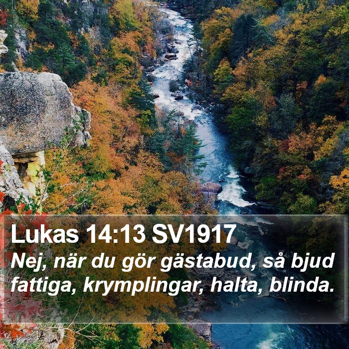 Lukas 14:13 SV1917 Bible Study