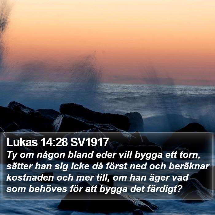 Lukas 14:28 SV1917 Bible Study