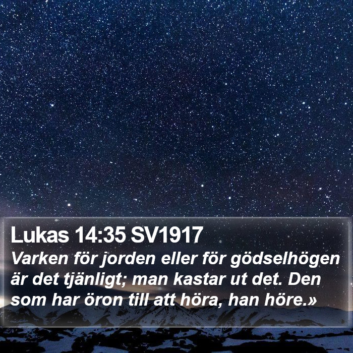 Lukas 14:35 SV1917 Bible Study